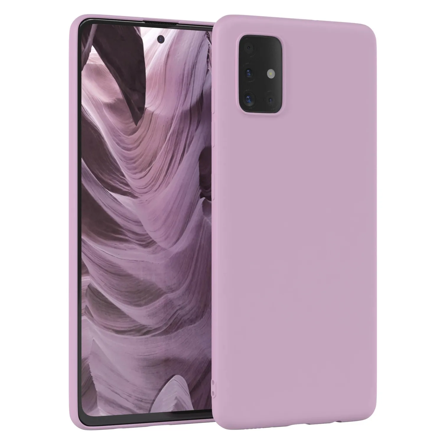 EAZY CASE Galaxy A51 Silikonhülle Alt Rosa matt