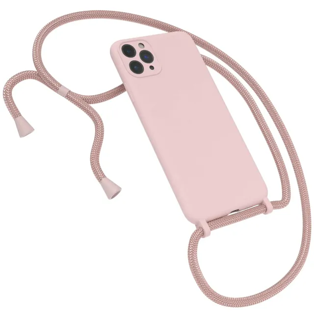 EAZY CASE Premium Silikon iPhone 11 Pro Max Handykette Alt Rosa