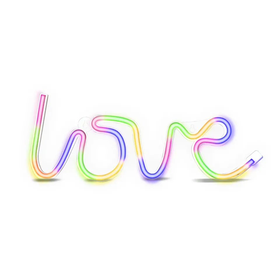 SBS Feel The Love LED Neonlampe Love USB 34x13cm