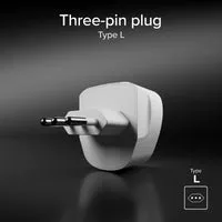 SBS Universal Reiseadapter Italien 2500W kompakt