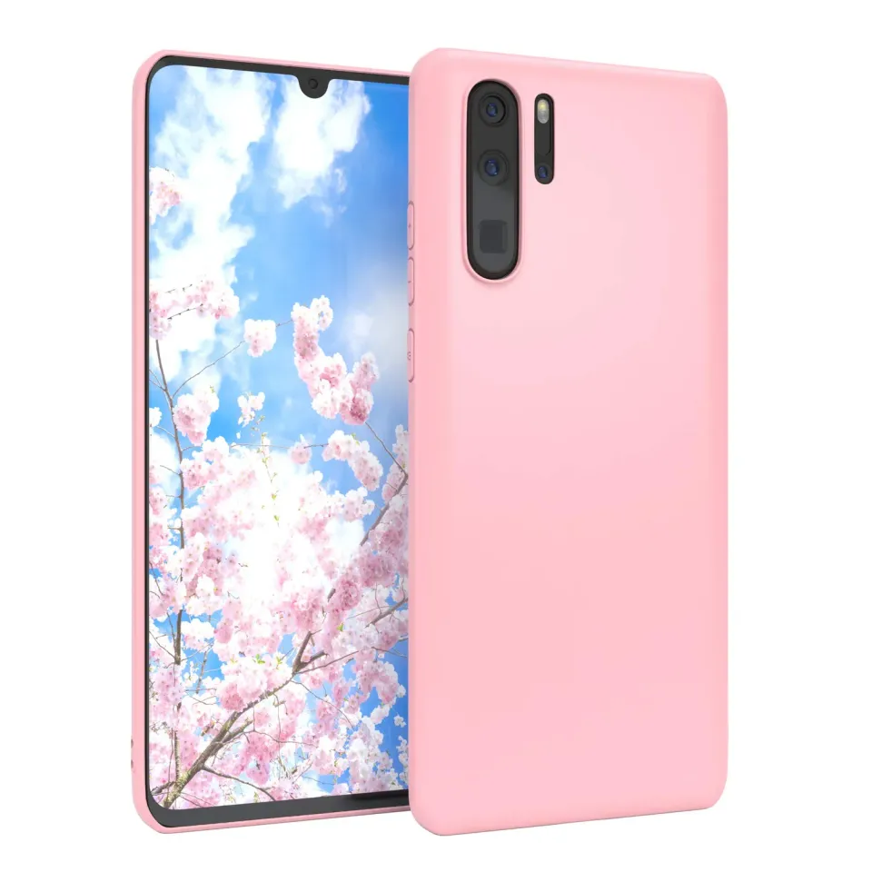 EAZY CASE Huawei P30 Pro Silikon Hülle Rosa matt 0,8mm