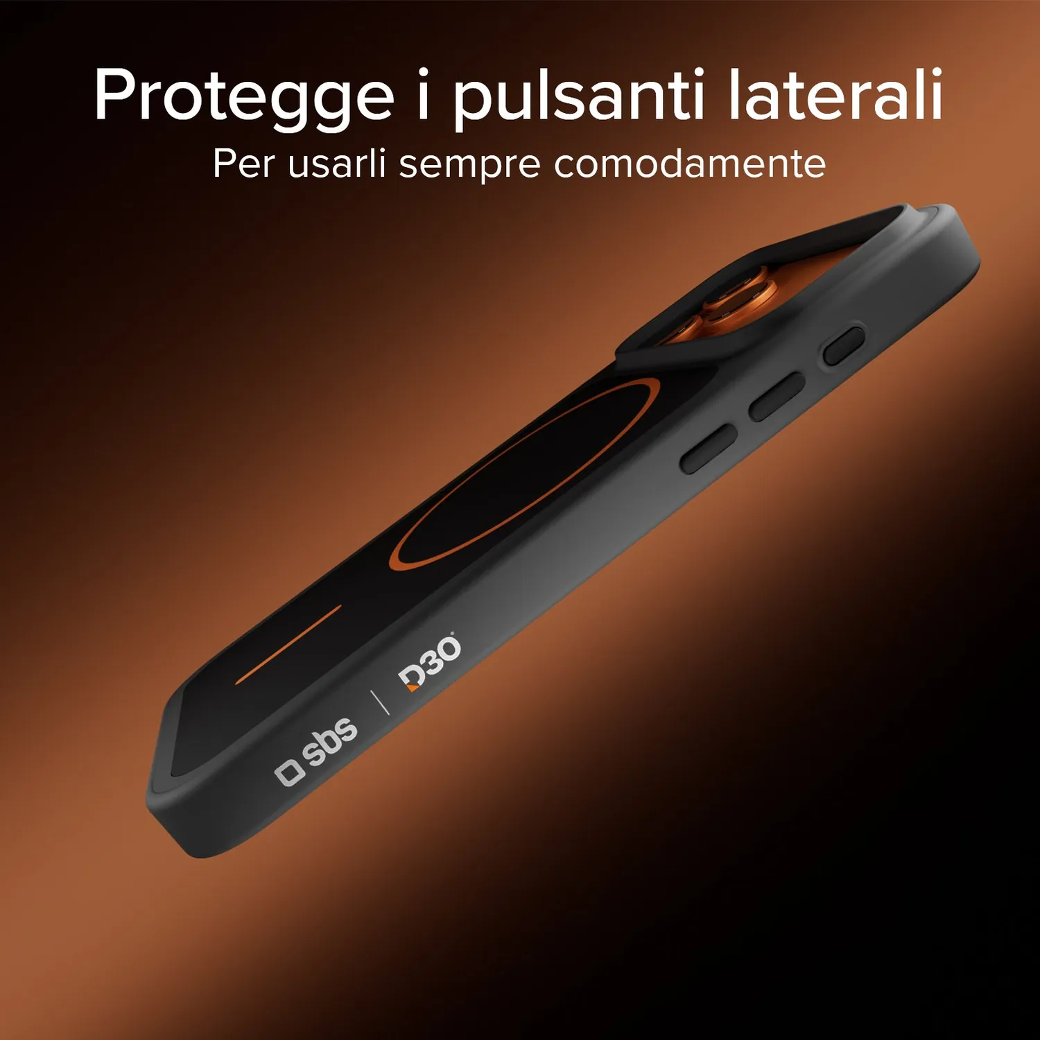 SBS Core MagSafe Hülle iPhone 17 Pro Max orange stossfest