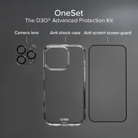 SBS D3O iPhone 16 Pro Schutz-Set stoßfest 3-teilig