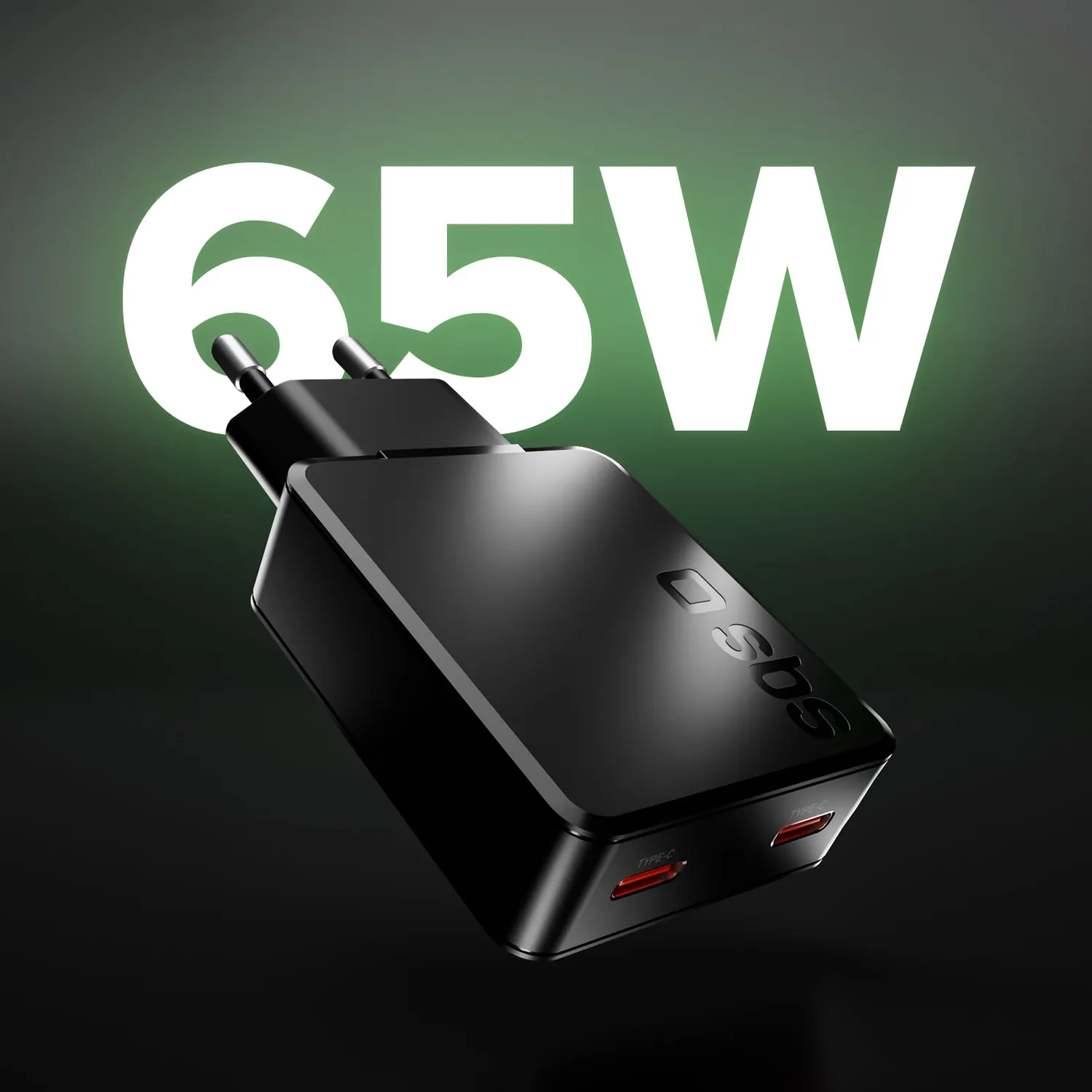 SBS Slim Charge 65W Wandladegerät 2x USB-C GaN Slim