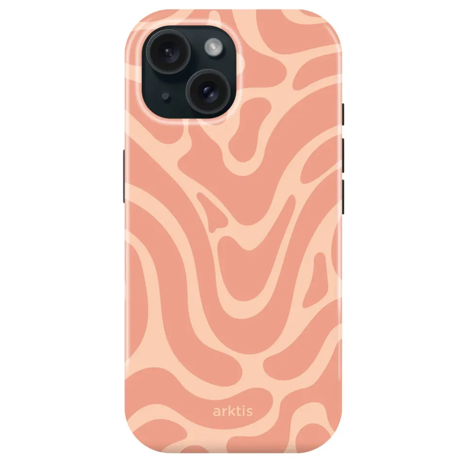 arktis Curly iPhone 15 Hülle MagSafe Wellen-Print