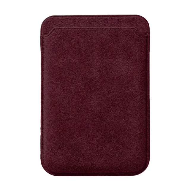 arktis iPhone MagSafe Kartenhalter Alcantara Burgunder 4 Karten