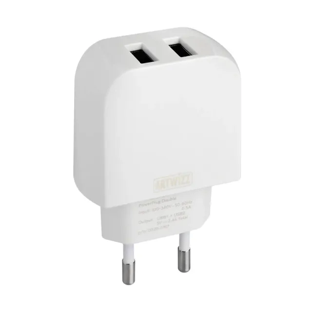 Artwizz PowerPlug Double USB Ladegerät 2,4A weiß