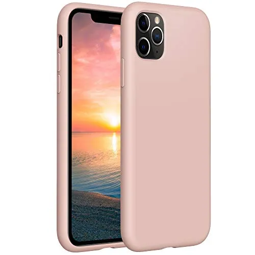 YATWIN iPhone 11 Pro Max Silikonhülle Sand Rosa matt