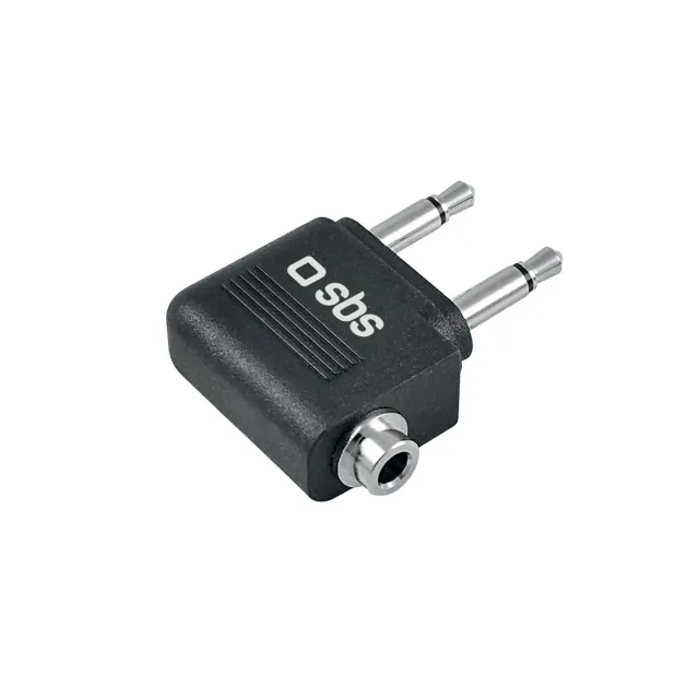 SBS Travel Flugzeugadapter Klinke 3,5 mm Dual