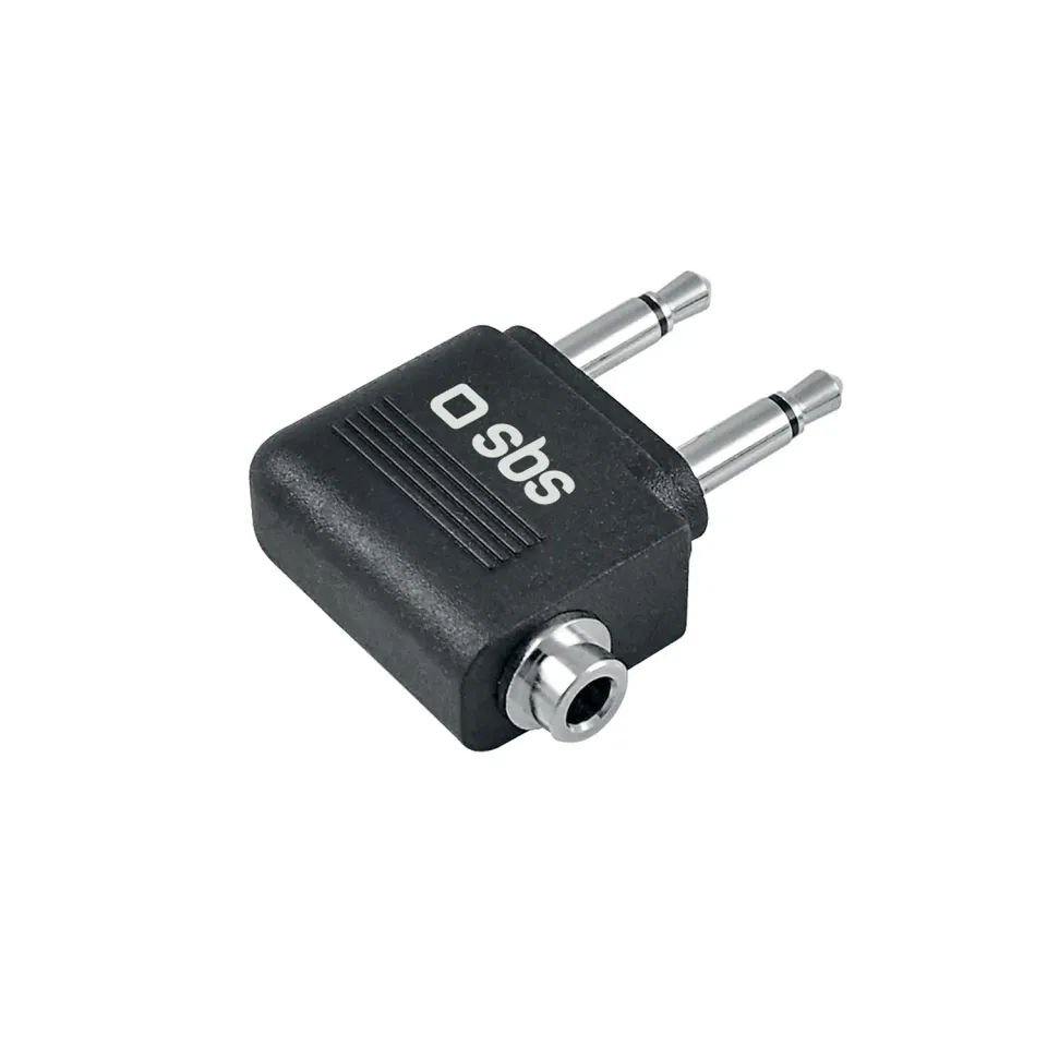 SBS Travel Flugzeugadapter Klinke 3,5 mm Dual