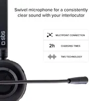 SBS Workline Mono Bluetooth-Headset mit Ladestation