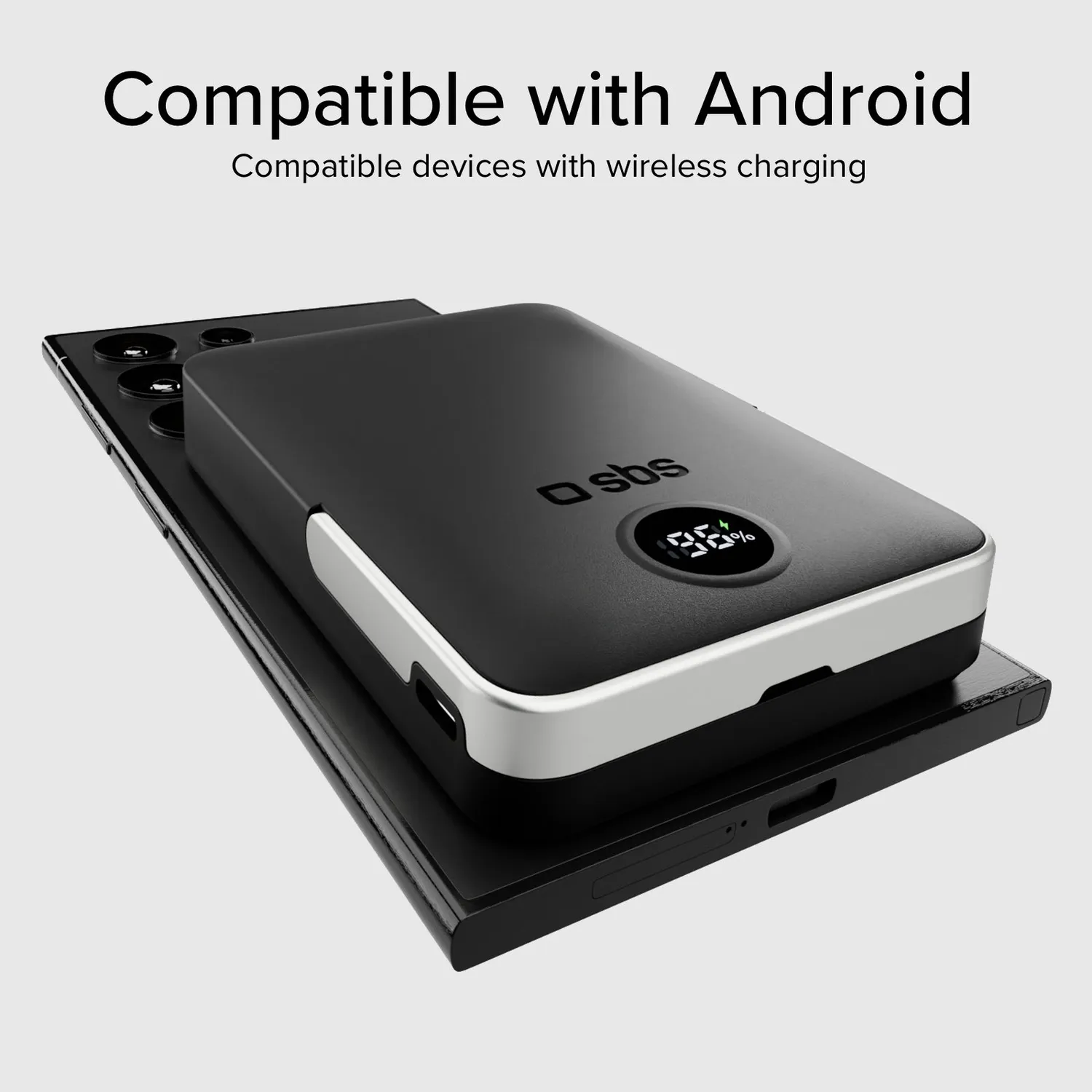 SBS Wireless Powerbank 10000 mAh MagSafe Stand Display