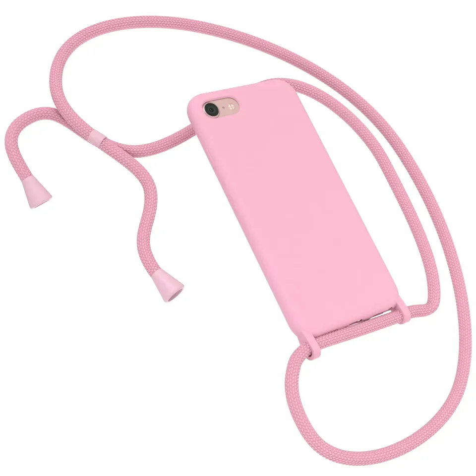 EAZY CASE iPhone SE 2022 Silikon Handykette Pink Premium