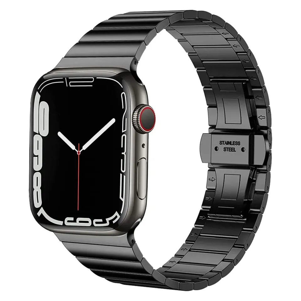 arktisband Iconic Apple Watch Gliederarmband Edelstahl Schwarz
