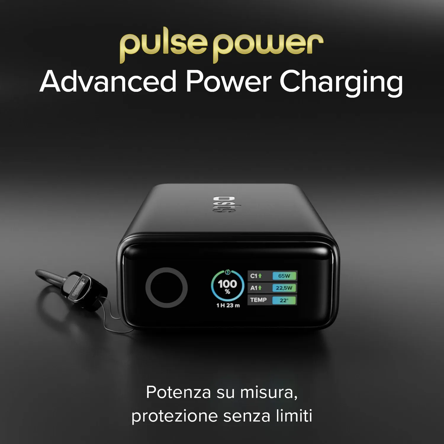 SBS Powerbank 20000mAh 65W Kabel Display