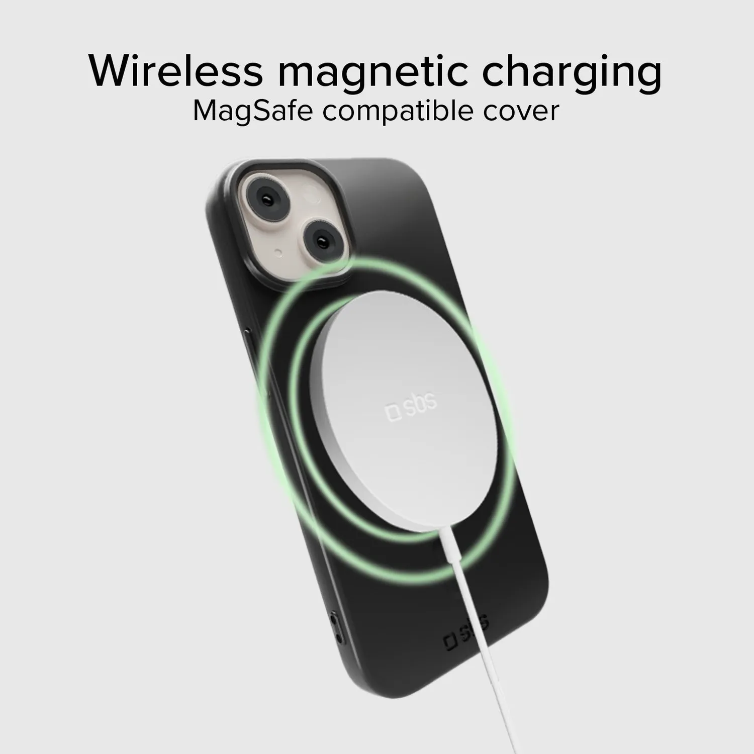 SBS Instinct Mag Hülle iPhone 15 Plus MagSafe Schwarz