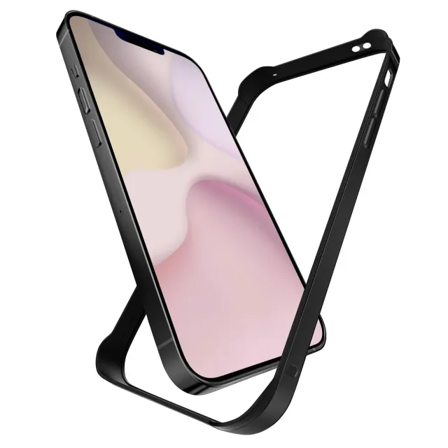 arktis iPhone 16e Bumper Hülle Schwarz Aluminium