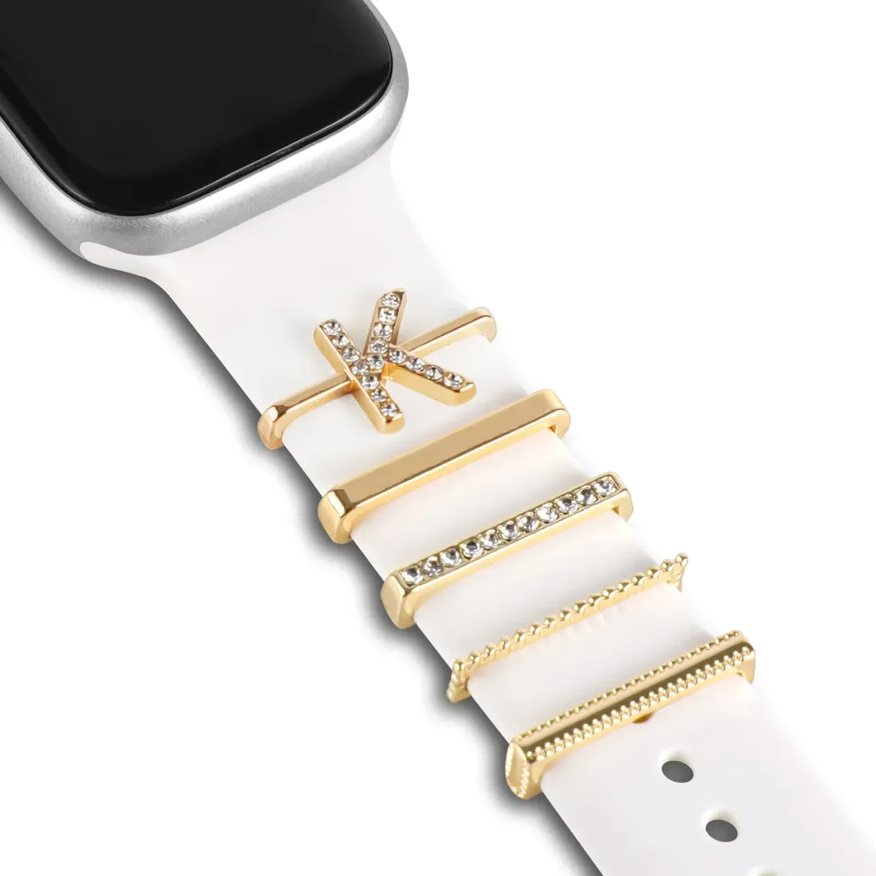 arktisband Apple Watch Charm Buchstabe K Gold Edelstahl