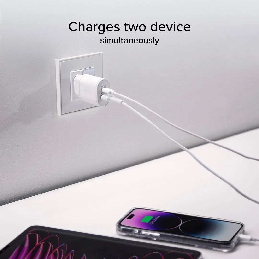 SBS 20W USB Ladegerät 2-Port PD Schnellladen