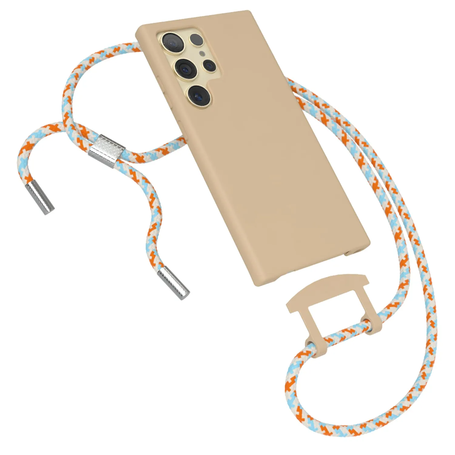 EAZY CASE Galaxy S24 Plus Handyhülle mit Kette Grau stoßfest