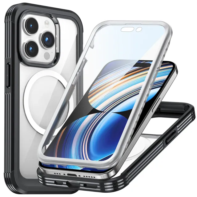 arktis 360ULTIMATE Hülle iPhone 15 Pro Schwarz 360-Grad