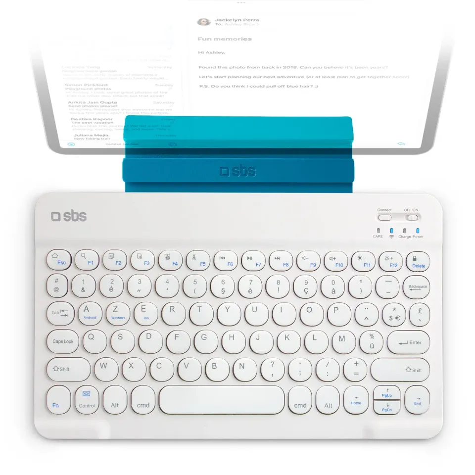 SBS Funktastatur AZERTY französisch mit Halter kompakt