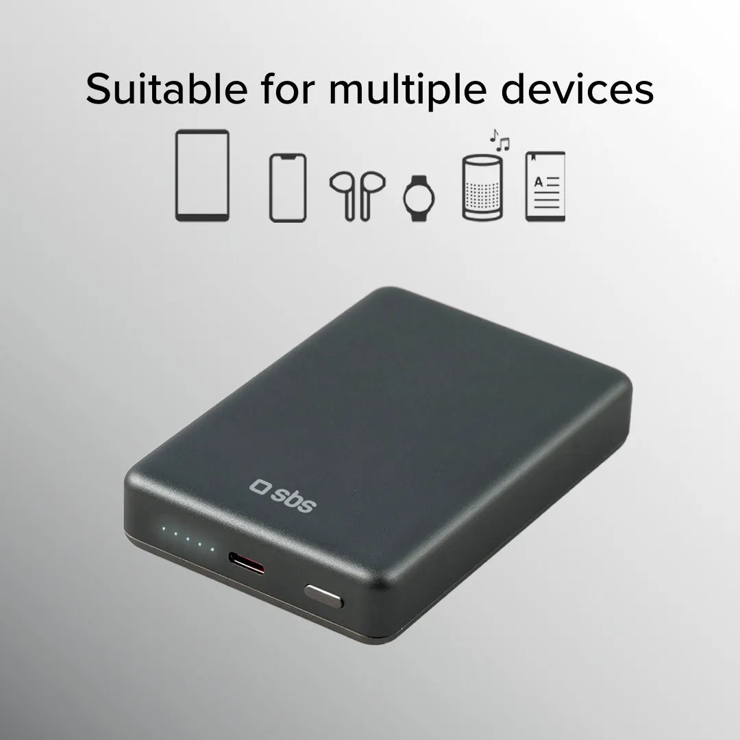 SBS Powerbank 10000 mAh magnetisch kabellos
