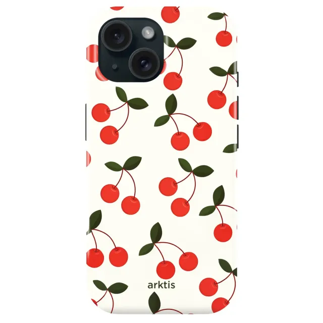 arktis iPhone 15 Cherry Hülle MagSafe Kirsch-Print