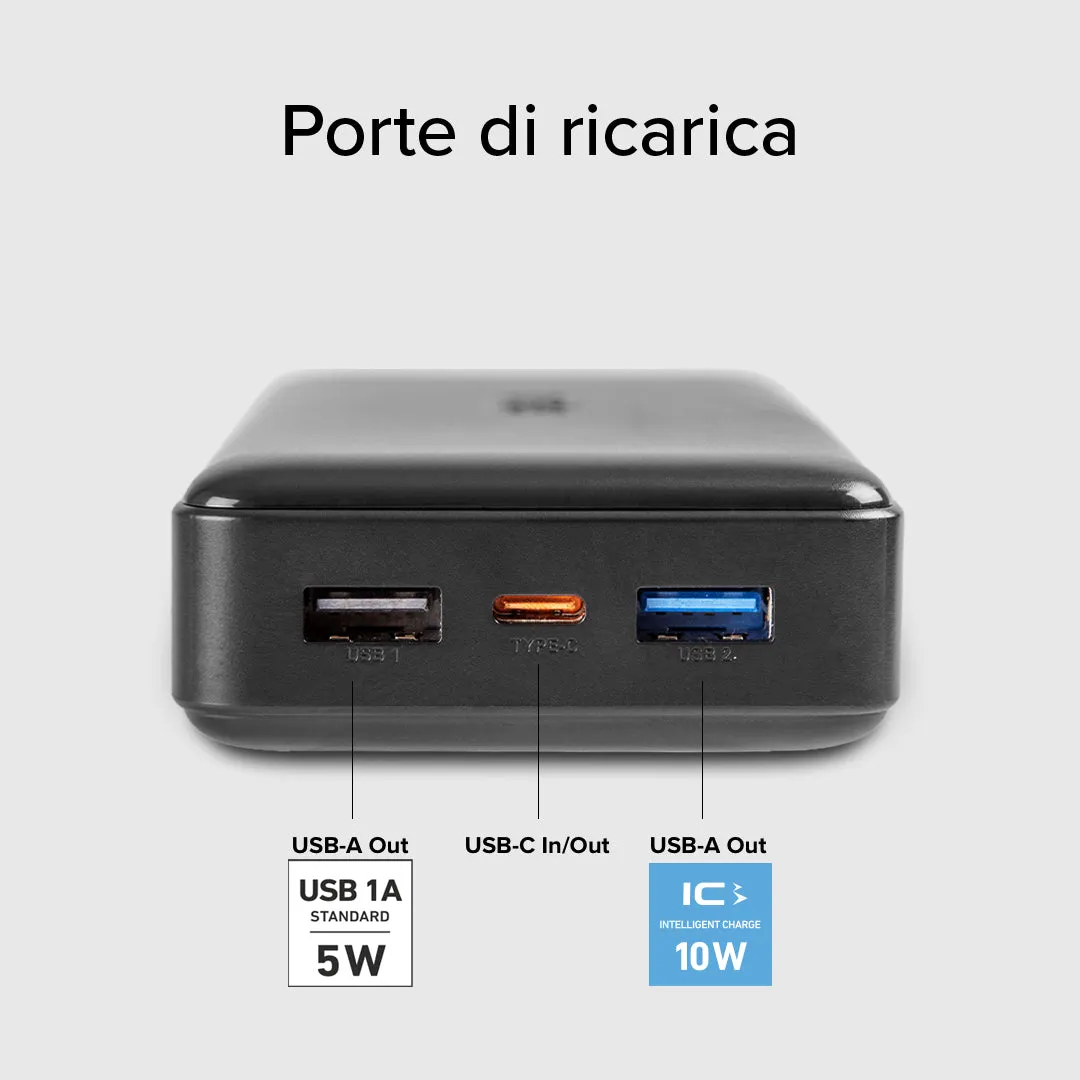 SBS Powerbank 20000 mAh extra slim mit IC-Ladung