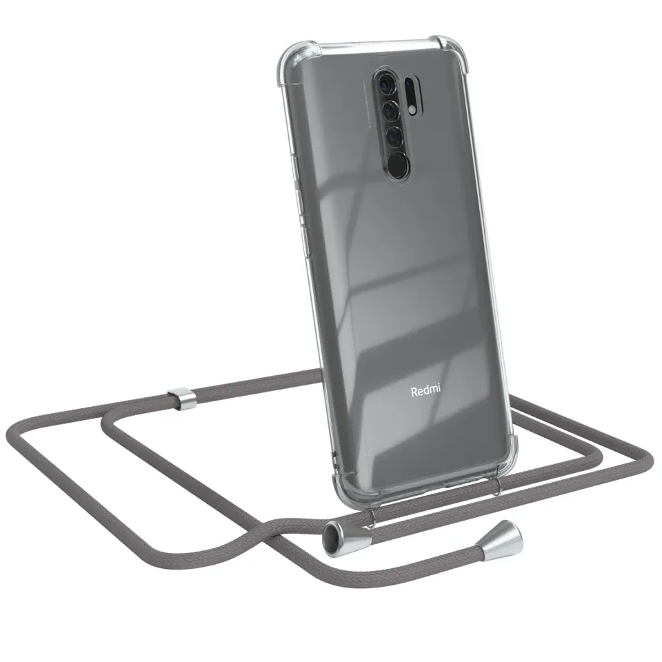 EAZY CASE Redmi 9 Handykette Silikon Anthrazit