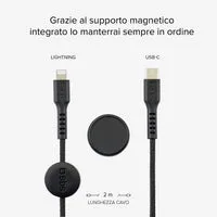 SBS USB-C Lightning Kabel 2m MFi magnetisch