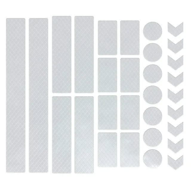 EAZY CASE Reflektor Aufkleber Silber 30er Set wasserfest