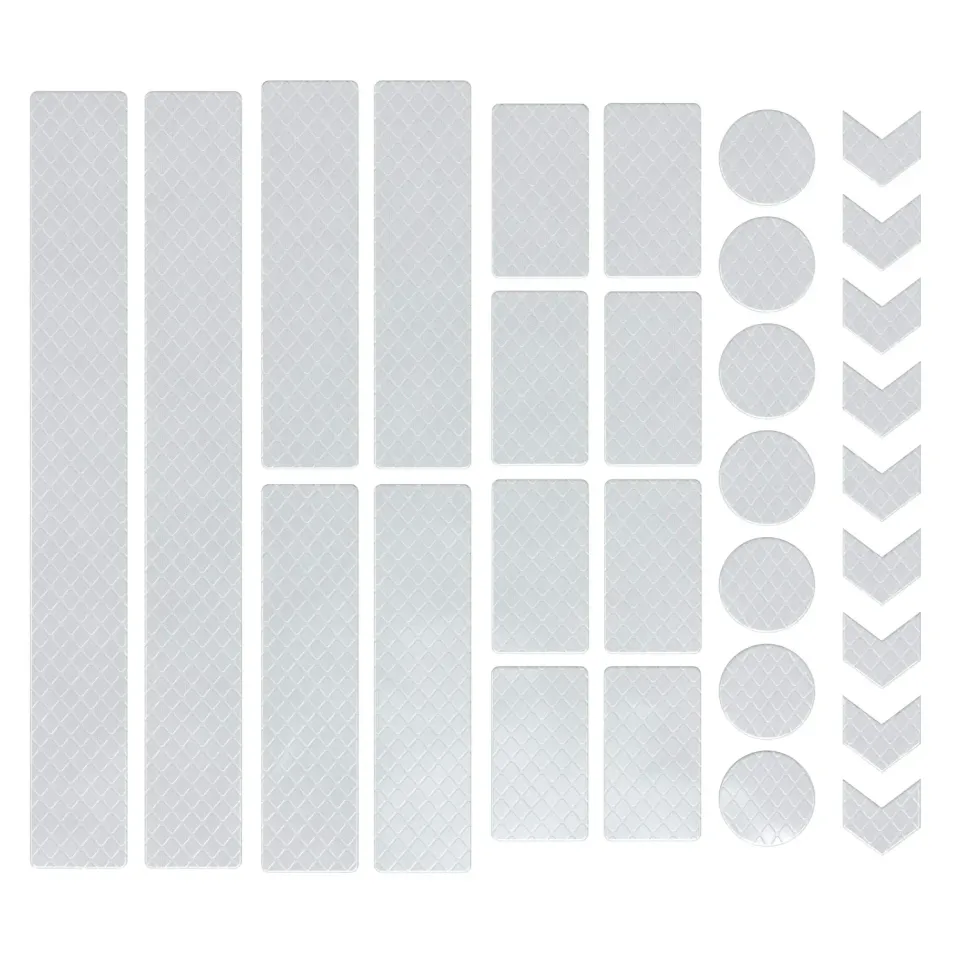 EAZY CASE Reflektor Aufkleber Silber 30er Set wasserfest