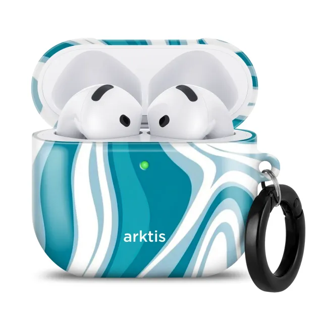 arktis AirPods 4 Blue Lagoon Hülle Case mit Print