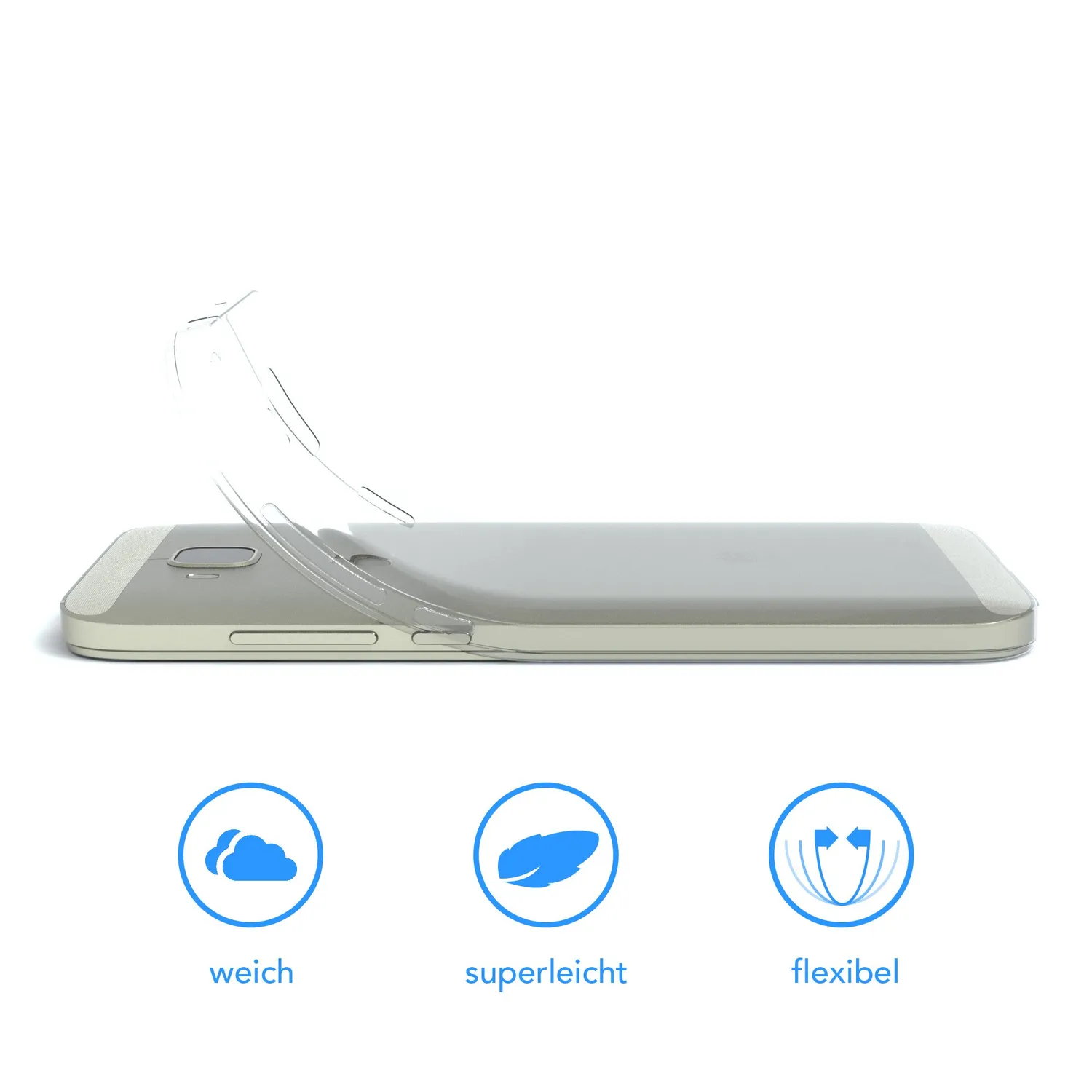 EAZY CASE Huawei Ascend G620s Silikonhülle Transparent ultradünn