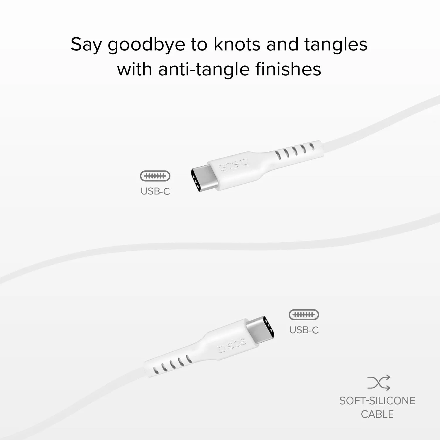 SBS USB-C Ladekabel 2 m Datenkabel verdrehsicher