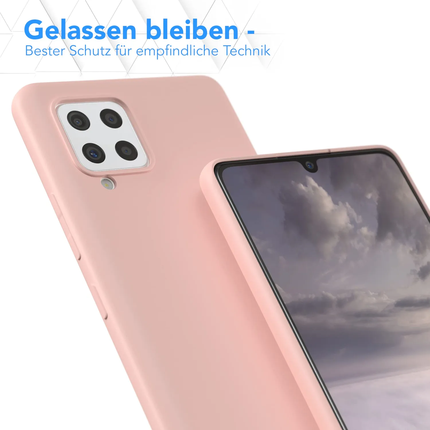 EAZY CASE Galaxy A42 5G Silikonhülle Alt Rosa matt