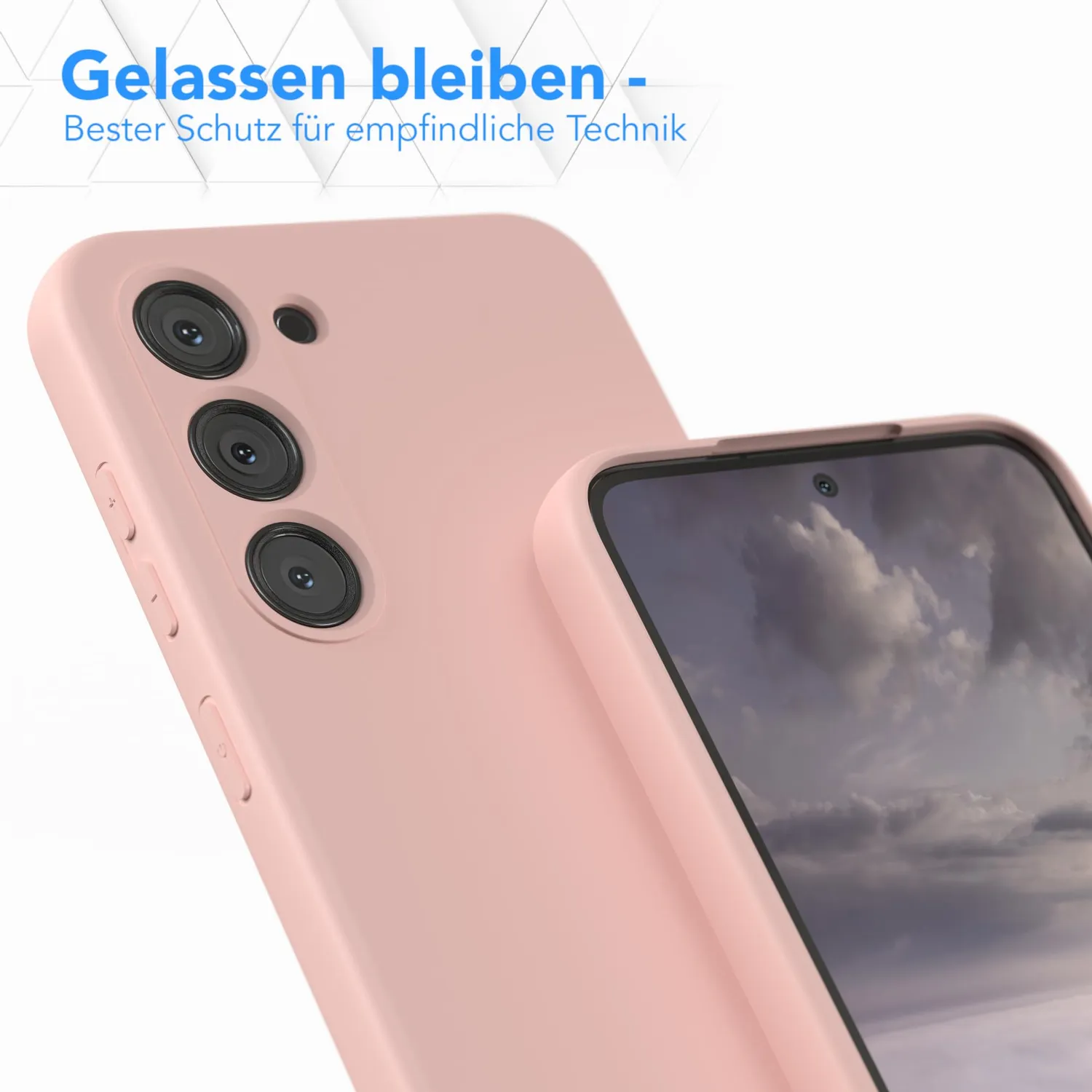 EAZY CASE Galaxy S23 Silikonhülle Altrosa matt Kameraschutz