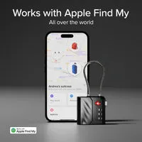 SBS Track Lock TSA Vorhängeschloss Apple Find My schwarz 45mm