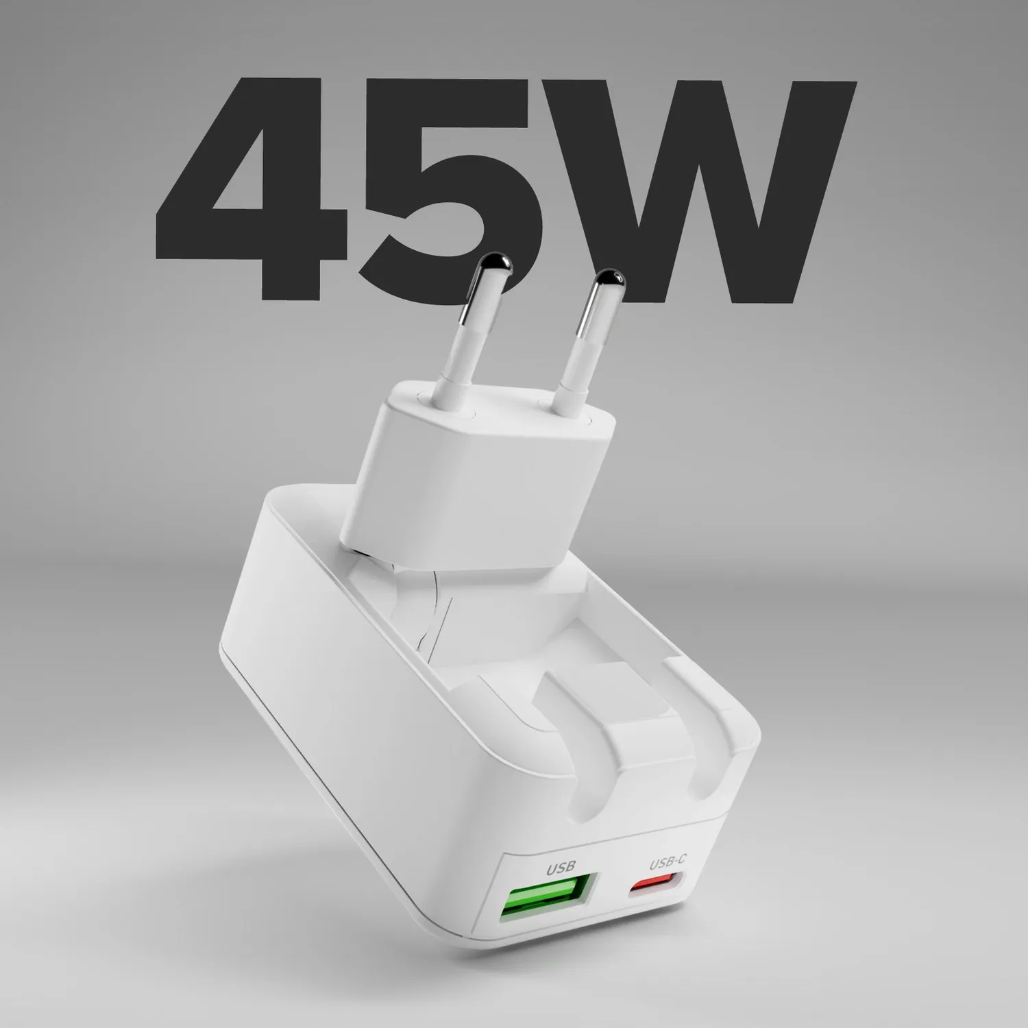 SBS Flexi Wall Charger 45W Wandladegerät GaN faltbar