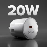SBS Schuko Wandladegerät USB-C 20W PD schnell