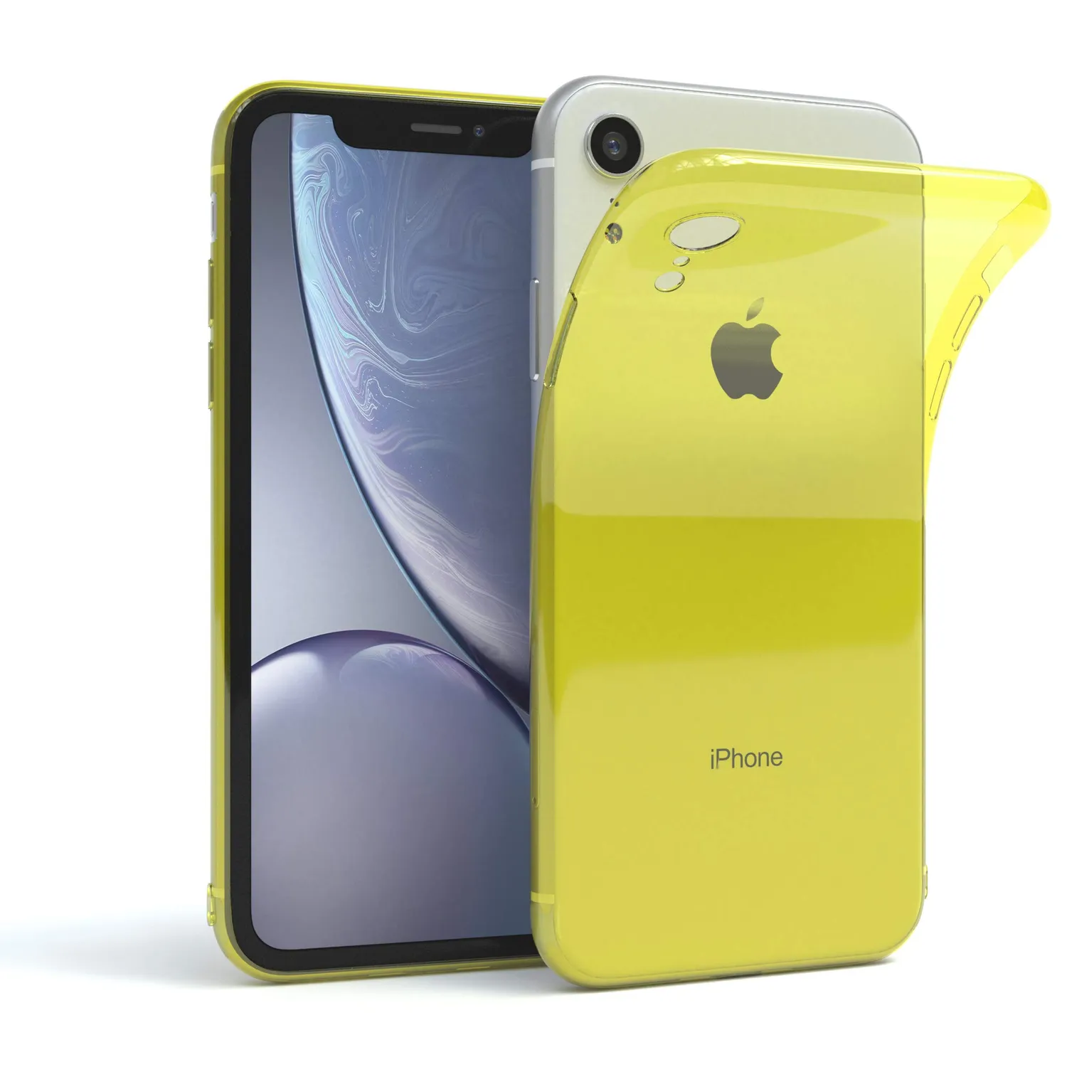 EAZY CASE Brushed iPhone XR Silikonhülle Anthrazit Edelstahl