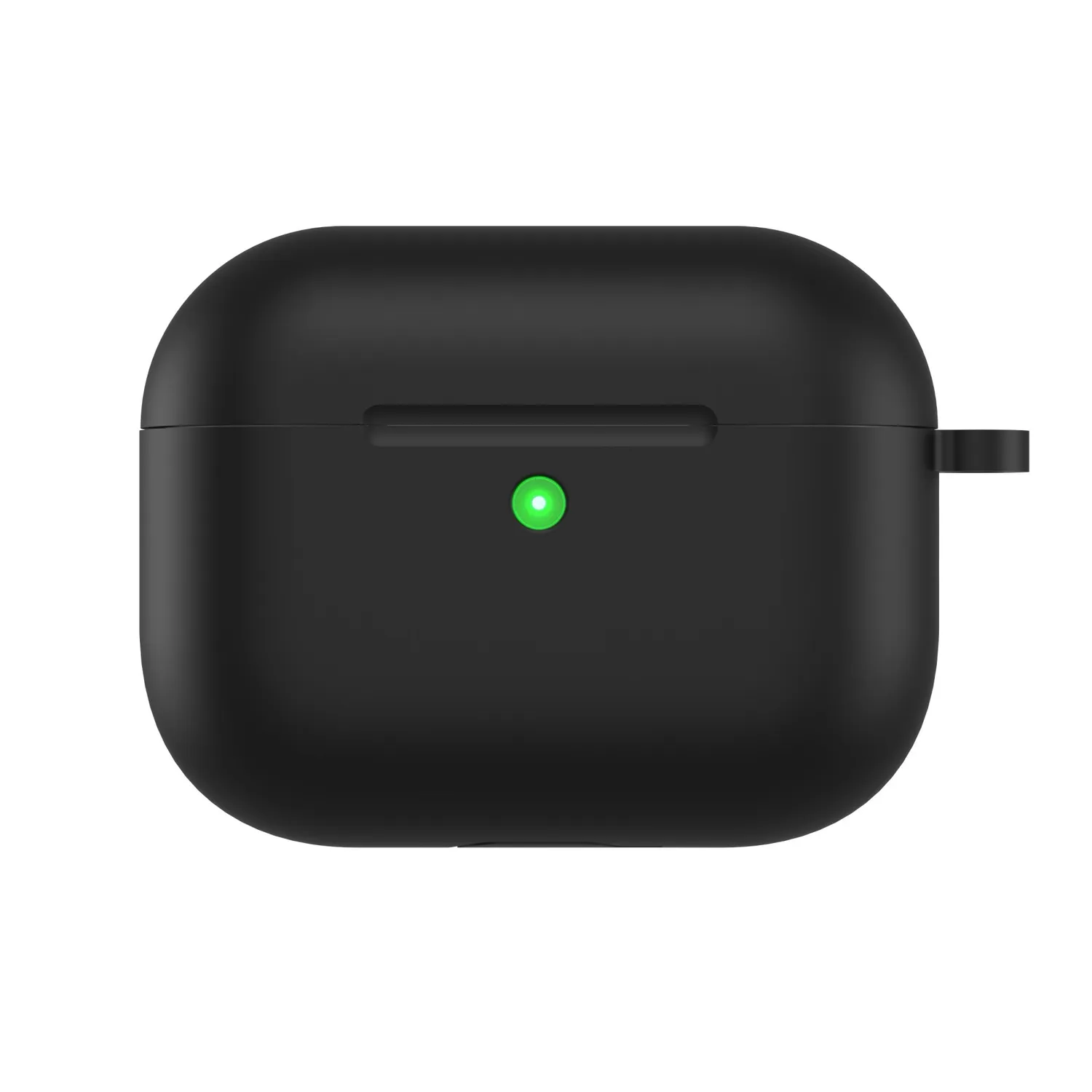 arktis AirPods Pro 3 Silikon Case Schwarz Karabiner
