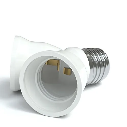 EAZY CASE E27 Y-Adapter Lampensockel Weiß 12er Pack 2-fach