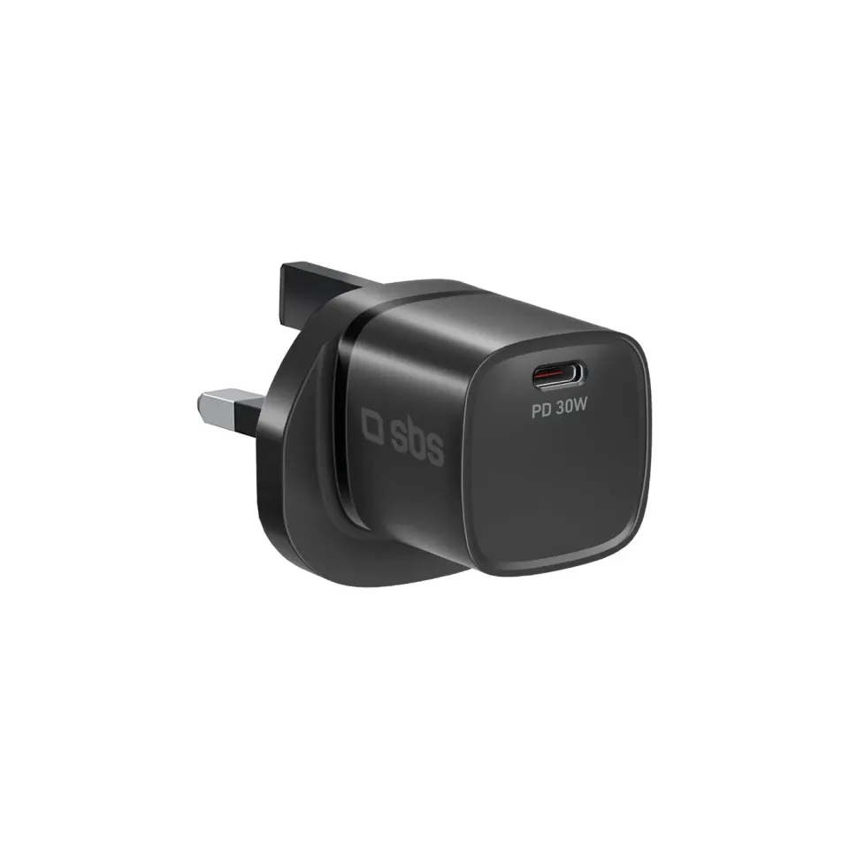 SBS 30W USB-C Wandladegerät UK-Stecker PD Reise
