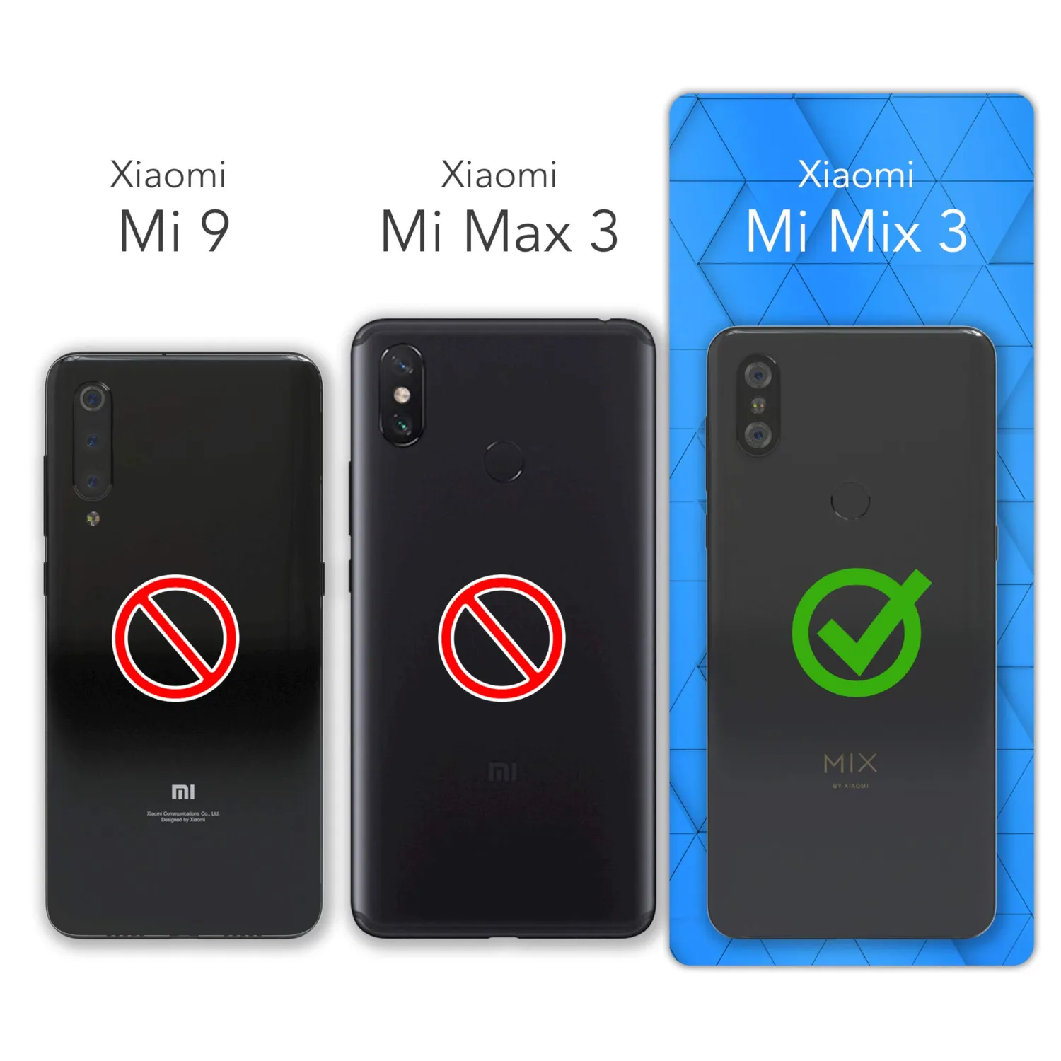 EAZY CASE Xiaomi Mi Mix 3 Klapphülle Book Schwarz Magnet