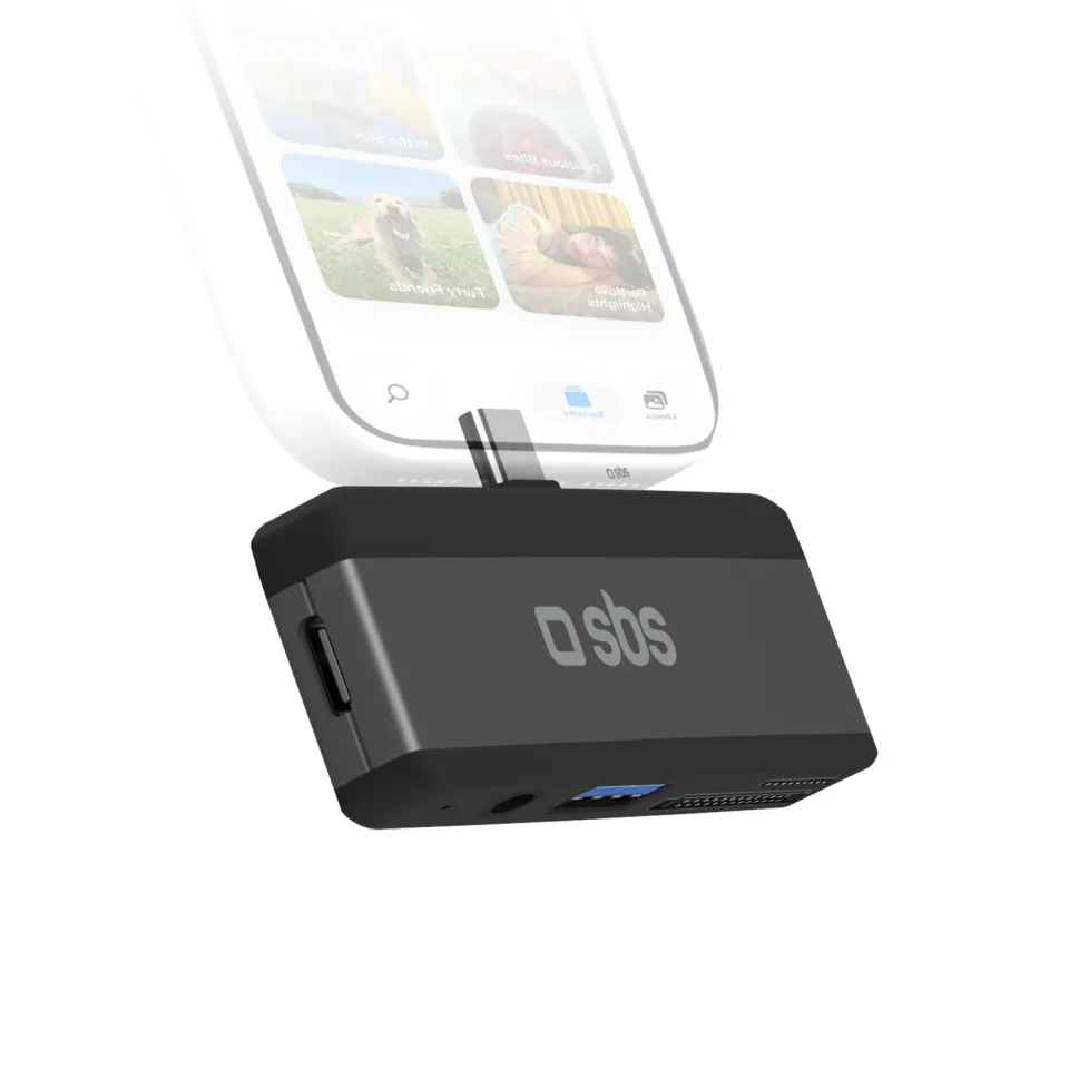 SBS USB-C Hub 5 in 1 100W PD SD Jack 10 Gbps