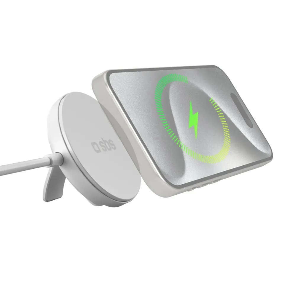SBS Qi2 MagSafe Ladestation 15W mit Ständer schwarz
