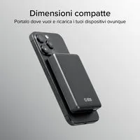 SBS Powerbank 10000mAh MagSafe kabellos 15W 20W schwarz