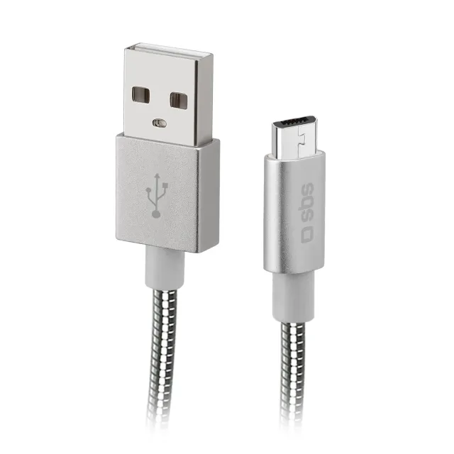SBS Alu Ladekabel Micro-USB 150 cm flexibel